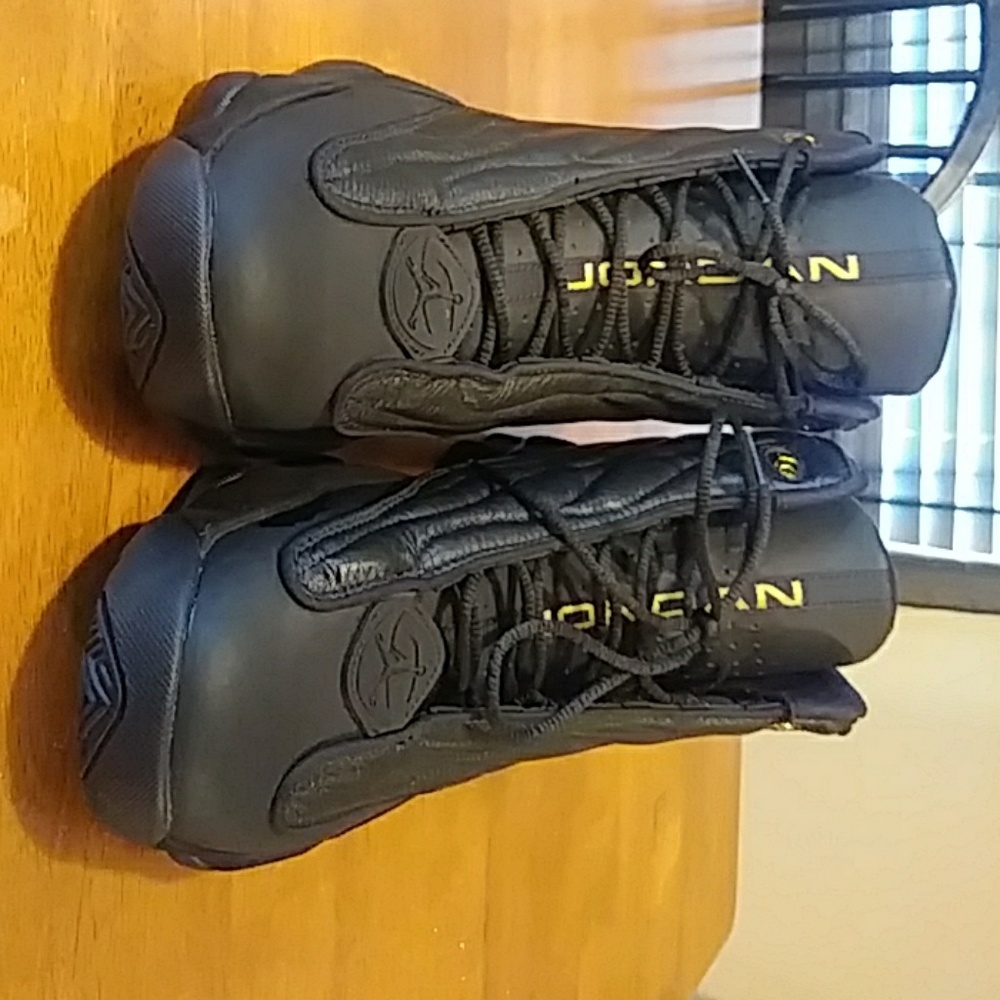 Mens black and gold jordans